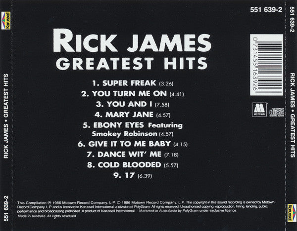 Rick James : Greatest Hits (CD, Comp)