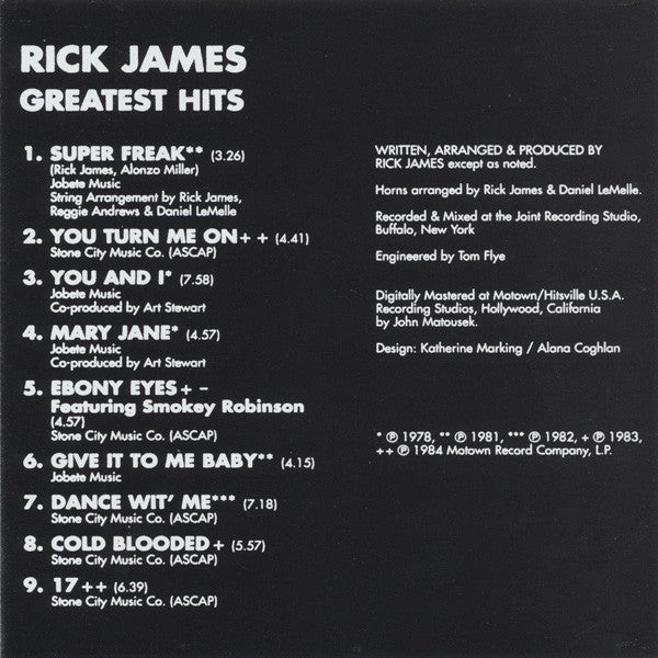 Rick James : Greatest Hits (CD, Comp)