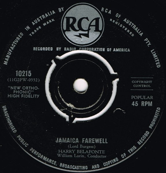 Harry Belafonte : Jamaica Farewell (7", Single)