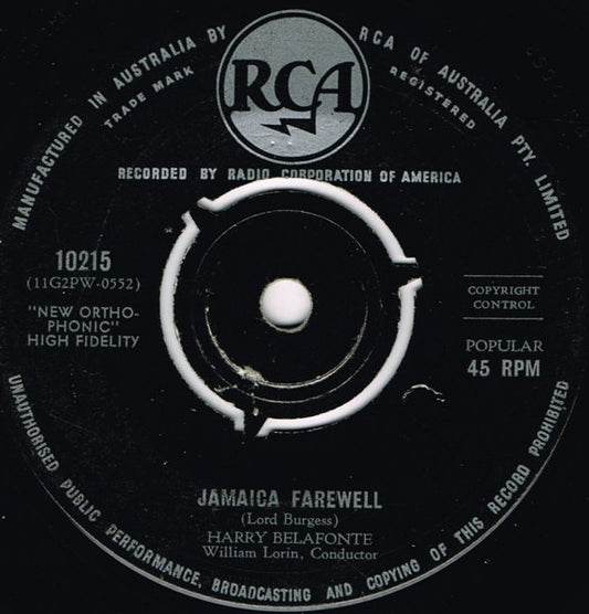 Harry Belafonte : Jamaica Farewell (7", Single)
