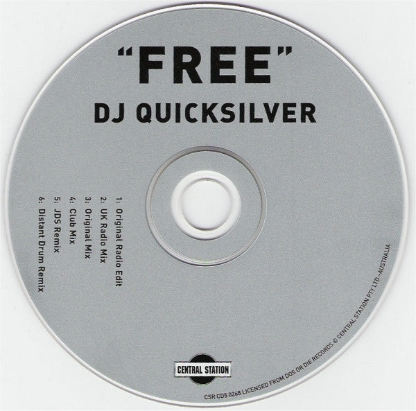DJ Quicksilver : Free (CD, Single)