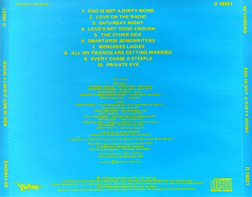 Skyhooks : Ego Is Not A Dirty Word (CD, Album)