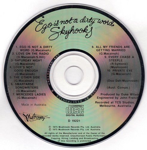 Skyhooks : Ego Is Not A Dirty Word (CD, Album)