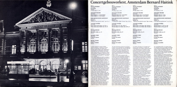 Concertgebouworkest, Amsterdam* | Bernard Haitink : With The Compliments Of The VVV Amsterdam Tourist Office (LP)