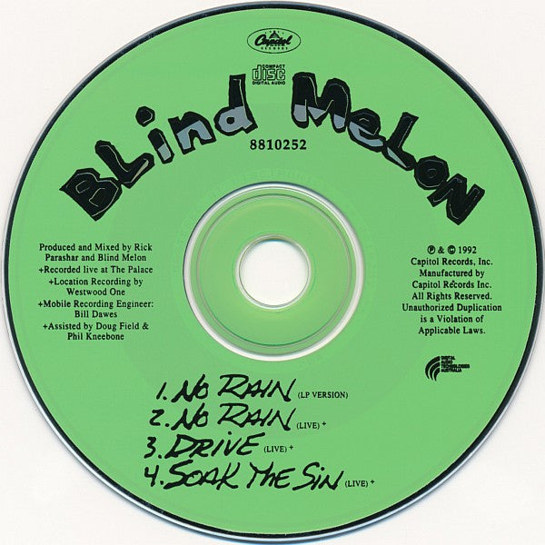 Blind Melon : No Rain (CD, Single)