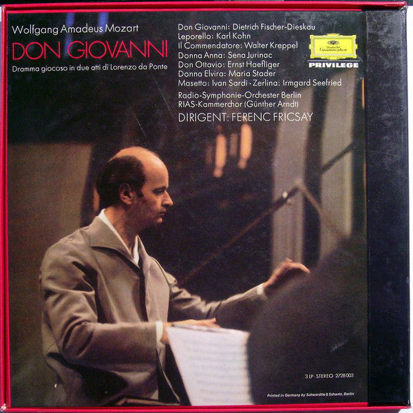 Wolfgang Amadeus Mozart, Sena Jurinac, Irmgard SeeFried, Maria Stader, Dietrich Fischer-Dieskau, Ernst Haefliger, Karl Kohn U.A. Radio-Symphonie-Orchester Berlin, Ferenc Fricsay : Don Giovanni (3xLP + Box)