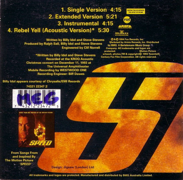 Billy Idol : Speed (CD, Maxi)