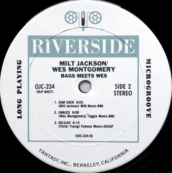 Milt Jackson And Wes Montgomery : Bags Meets Wes! (LP, Album, RE)