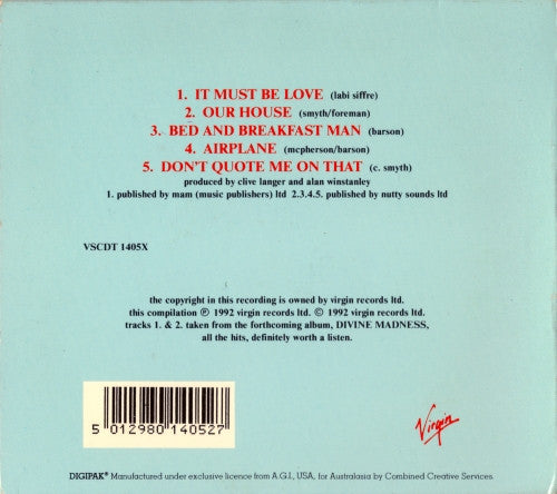 Madness : It Must Be Love (CD, Single)