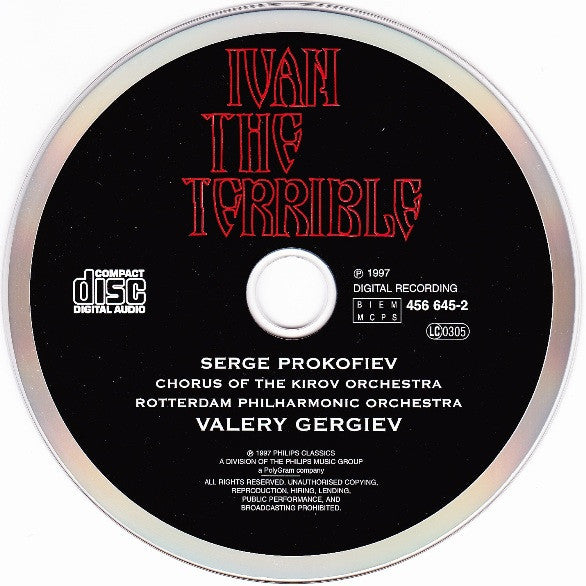 Prokofiev* - Valery Gergiev : Ivan The Terrible (CD, Album)