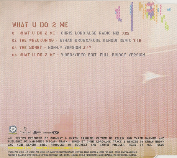 Boomkat : What U Do 2 Me (CD, Single, Enh)