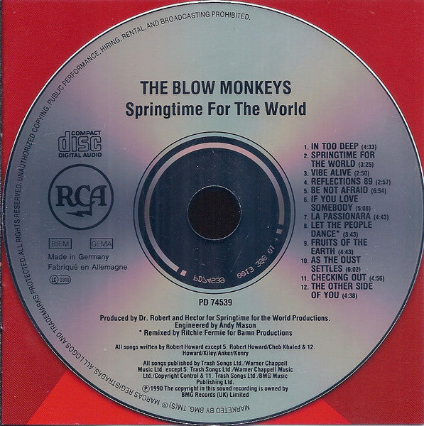 The Blow Monkeys : Springtime For The World (CD, Album)