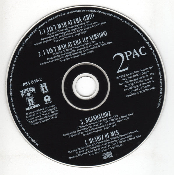 2Pac : I Ain't Mad At 'Cha (CD, Single, Car)