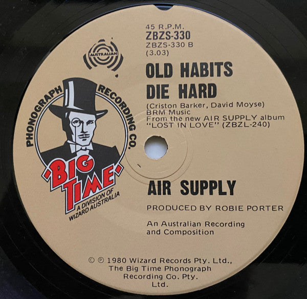 Air Supply : All Out Of Love (7", Single)
