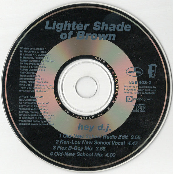 Lighter Shade Of Brown : Hey D.J. (CD, Single, Car)