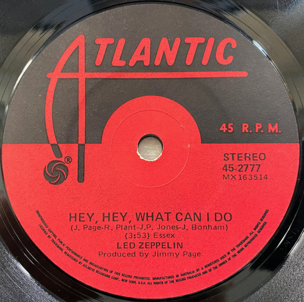 Led Zeppelin : Immigrant Song (7", Single)