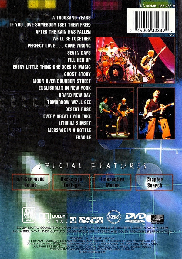 Sting : The Brand New Day Tour: Live From The Universal Amphitheatre (DVD-V, Multichannel, PAL, Dol)