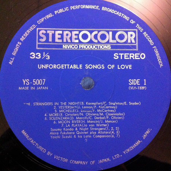 Various : Unforgettable Songs Of Love (LP, Comp)