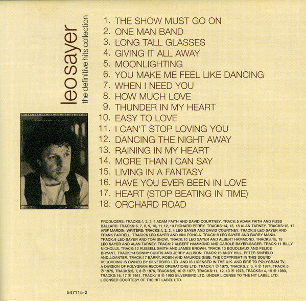 Leo Sayer : The Definitive Hits Collection (CD, Comp)