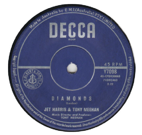 Jet Harris & Tony Meehan* : Diamonds (7", Single)