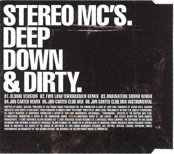 Stereo MC's : Deep  Down & Dirty (CD, Maxi)