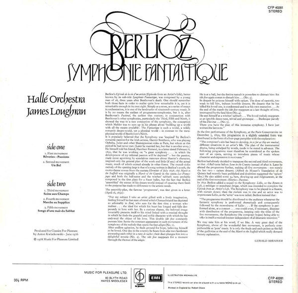 Hector Berlioz, Hallé Orchestra, James Loughran : Symphonie Fantastique (LP)