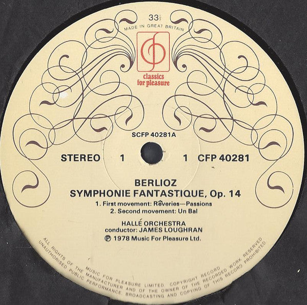 Hector Berlioz, Hallé Orchestra, James Loughran : Symphonie Fantastique (LP)