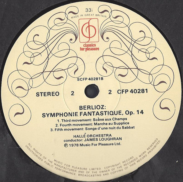 Hector Berlioz, Hallé Orchestra, James Loughran : Symphonie Fantastique (LP)