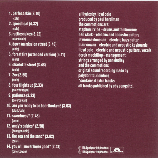 Lloyd Cole And The Commotions* : Rattlesnakes (CD, Album)