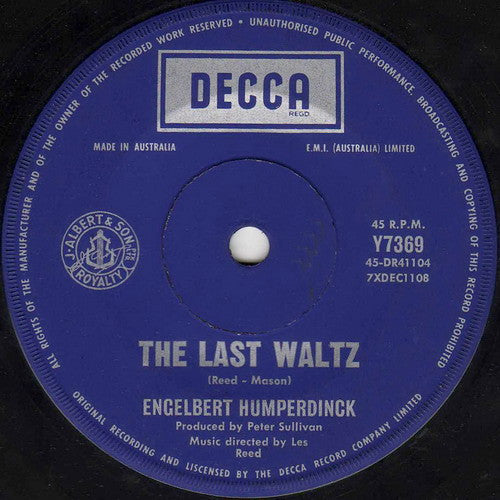 Engelbert Humperdinck : The Last Waltz (7", Single)