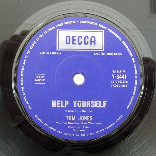 Tom Jones : Help Yourself / Day By Day (7", Single)