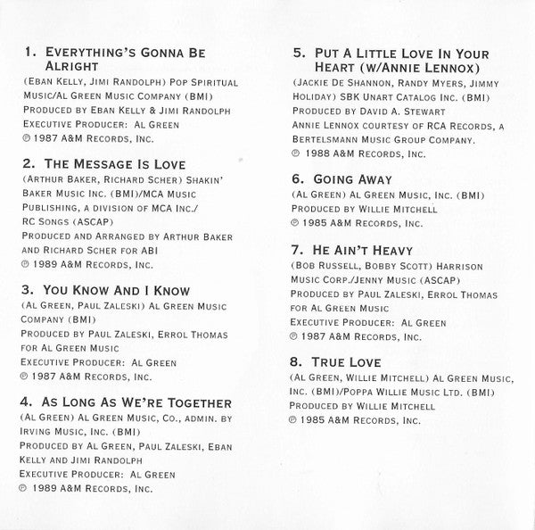 Al Green : ... And The Message Is Love (The Best Of Al Green) (CD, Comp, RE, PMD)