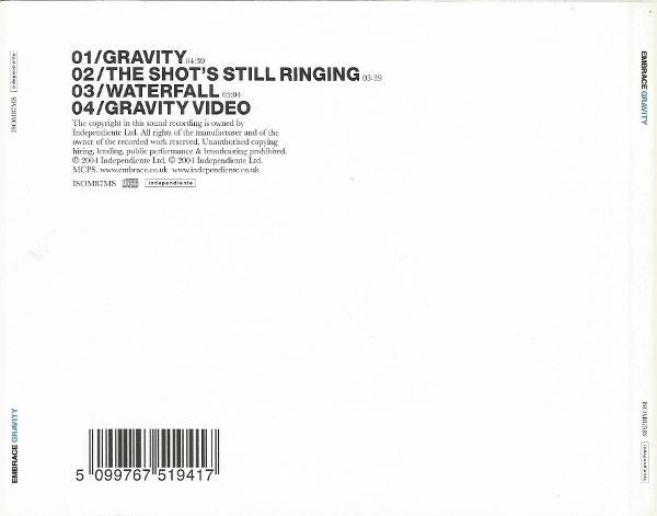 Embrace : Gravity (CD, Single, Enh)