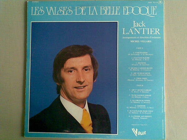 Jack Lantier : Les Valses De La Belle Epoque (LP, Album)