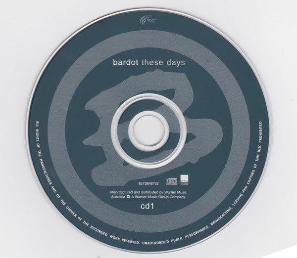 Bardot (2) : These Days (CD, Single, Enh, CD1)