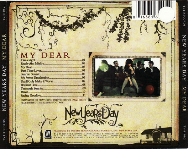 New Years Day : My Dear (CD, Album, Enh)
