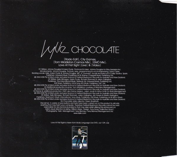 Kylie* : Chocolate (CD, Single, Enh)