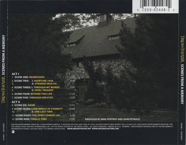 Dream Theater : Metropolis Pt. 2: Scenes From A Memory (CD, Album)
