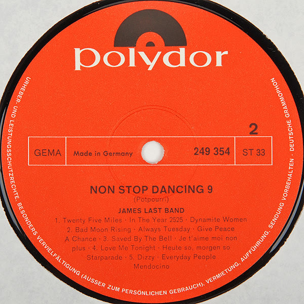 James Last : Non Stop Dancing 9 (LP, Album, Mixed)