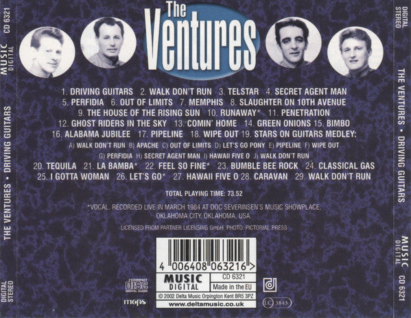 The Ventures : Driving Guitars (CD, Album, Comp)