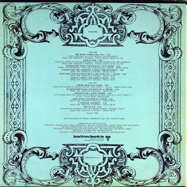 Ferrante & Teicher : The Music Lovers (LP, Album)