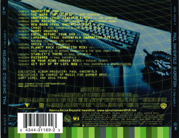 Paul Oakenfold : Swordfish << The Album >> (CD, Album, P/Mixed)