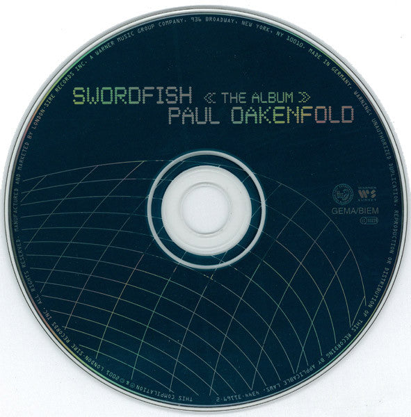 Paul Oakenfold : Swordfish << The Album >> (CD, Album, P/Mixed)
