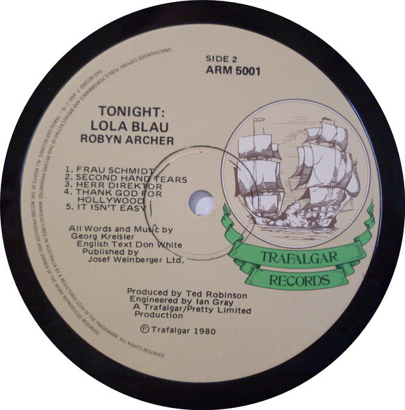 Robyn Archer : Tonight: Lola Blau (LP, Album)