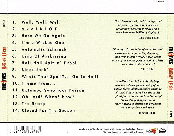 The Hives : Barely Legal (CD, Album)