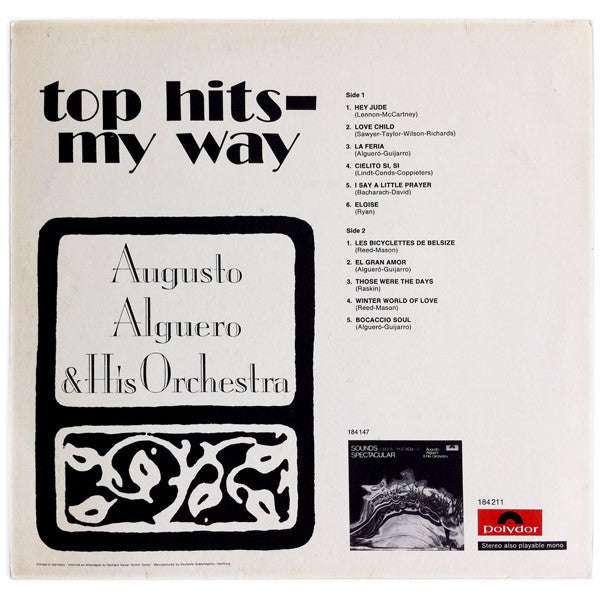 Augusto Algueró Y Su Orquesta : Top Hits - My Way (LP, Album)