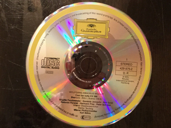 Mozart* - Gundula Janowitz • Brigitte Fassbaender • Reri Grist • Peter Schreier • Hermann Prey • Rolando Panerai • Wiener Staatsopernchor • Wiener Philharmoniker • Karl Böhm : Così Fan Tutte (2xCD, Album, RE, RM + Box, Sli)