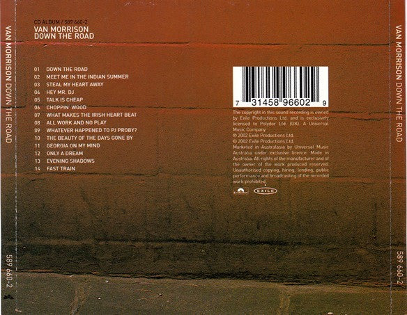 Van Morrison : Down The Road (CD, Album)