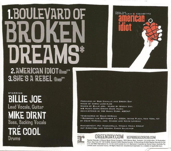 Green Day : Boulevard Of Broken Dreams (CD, Single)