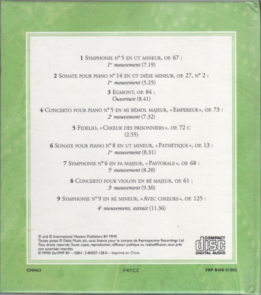 Ludwig van Beethoven : L'Esprit De Liberté (CD, Comp, Boo)
